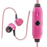 Lysignal Sports Glowing Stereo Headphones EL in-Ear Earphones with Mic and Remote Control for 3.5mm Audio Enabled Devices (Pink)