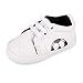 Fairy Season Toddler Prewalker Football Lace Up Sneaker Breathable PU Leather Trainers Shoes (3-6 months, Black)