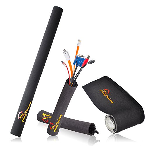 Homey Marketing Cable Management Sleeve Set,1 Adjustable 31