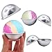 MelonBoat Metal Bath Bomb Molds Fizzies Set of 5, 4 Shell Shape, 6 Hemispheres (2-3/8