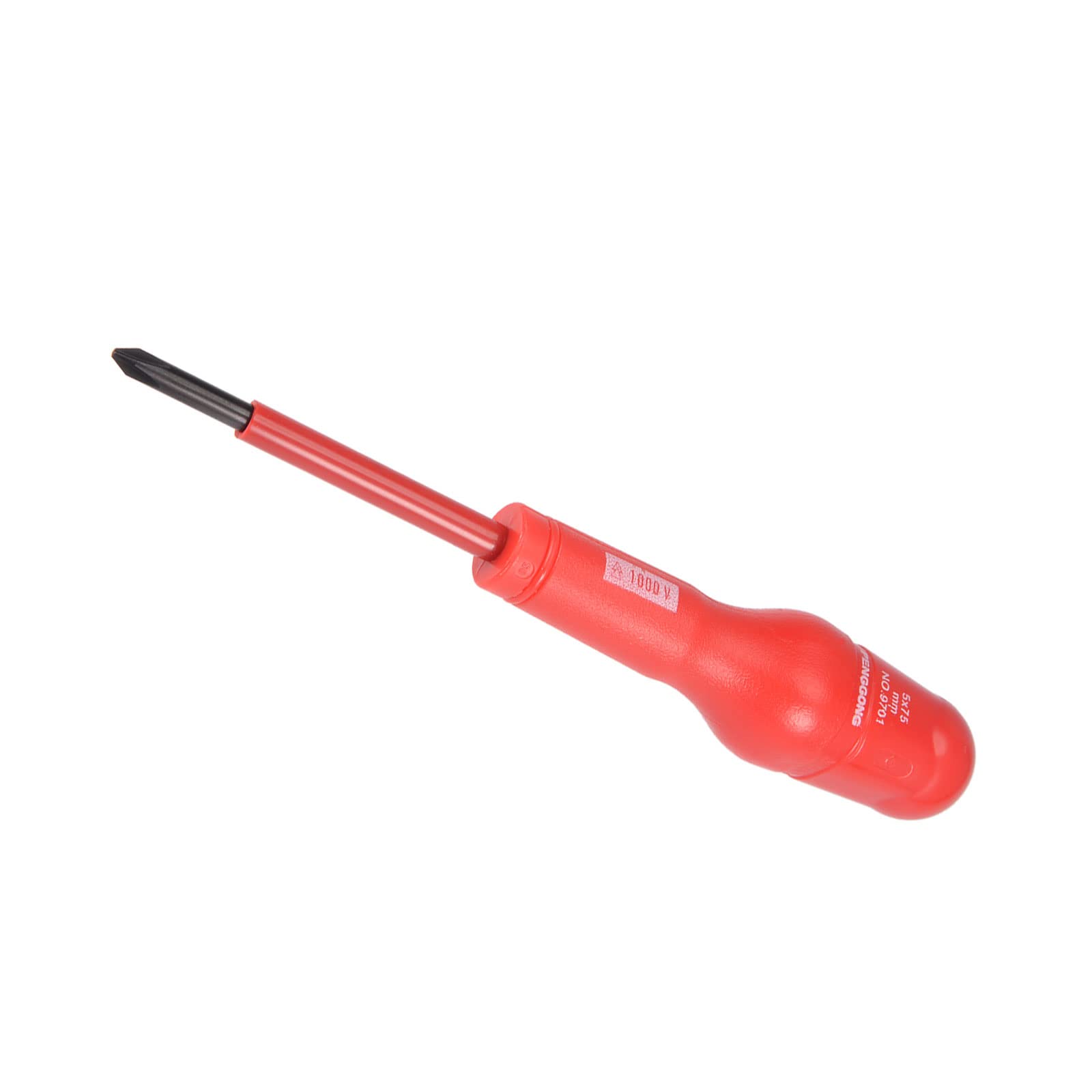 CoCud Phillips Insulated Screwdriver, #1 Cross Head 3" Round Shaft, 1000v Magnetic CR-V Steel Blade - (Applications: for Automotive/Electrical Repair)