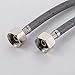 KES IUS2024-P2 Faucet Connector, Braided UV-resistant polymer fibers Supply Hose 9/16-24 UNEF Thread x G 1/2 Female Straight Thread, 24