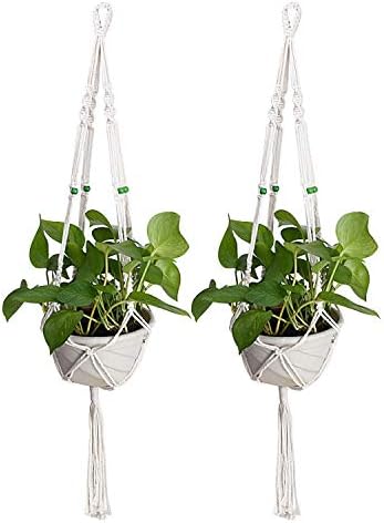 SUKKI Hanger Hanging Planters, 41 inch Ivory