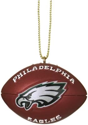 Philadelphia Eagles 1.75" Resin Football Christmas Ornament - NFL Football
