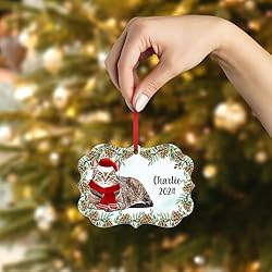 Classic Tabby Cat Christmas Ornament 2024