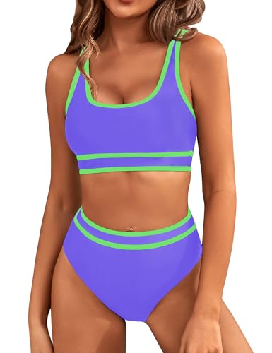 BMJL Women's High Waisted Bikini Sets Sporty Two