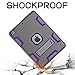 TOPSKY Compatible with iPad 9th Generation Case 2021, iPad 10.2 Case with Pencil Holder and Kickstand, iPad 8th/7th Generation Case 2020/2019 3 in 1 Heavy Duty Rugged Protective Tablet Cover, Grey Purple