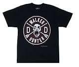 Walking Dead Daryl Dixon Wings and Walker Patch Two Sides Adult Black T-shirt