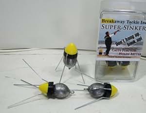 Amazon.com : Breakaway Three 3oz Super Sinker Pack : Fishing Sinkers ...