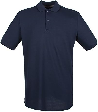 Henbury Mens Modern Fit Cotton Pique Polo Shirt (XL) (Navy)