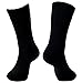 Hot Feet Men's 2 Pack Heavy Thermal Sock,Heather Grey and Black,Mens Size 10-13 Shoe Size 6-16