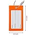 BlueCosto Flexible Tough PVC Luggage Tag Suitcase Bags Label - Fluorescent Orange, 4 Pieces