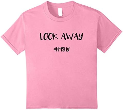 Kids Funny Look Away T-Shirt 8 Pink