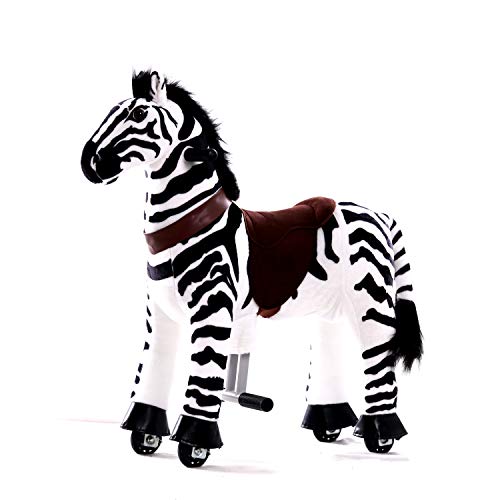 Gidygo Kids Ride on Zebra Riding Horse Toy Pony Rider Mechanical