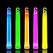 Lumistick 6 Inch Premium Glow Sticks | 15mm Thick Flat Bottom Illuminating Glowing Sticks | Waterproof & Non-Toxic Light Up Neon Sticks with Hook for Camping & Hiking (Assorted, 25 Glow Sticks) primary