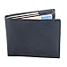 Genuine Leather Double Bifold Style with 2 ID Windows Perfect Sized Black Wallet for Men