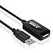 TNP USB Extension Cable 30 ft - High Speed USB 2.0 Active Extender Cord Repeater Booster Type A Male to A Female for External Hard Drive, Printer, Scanner, Mouse, Keyboard, USB Hub, Windows PC, Mac