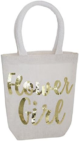 Flower Girl Dazzle Tote Bag, 14" x 8 1/2".