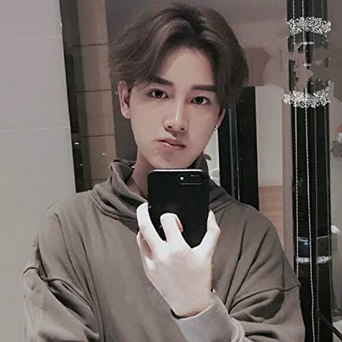 WIG MINE Korean version of handsome wig male student middle parting fringe short straight hair fluffy non-mainstream Korean men's short hair