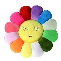 Poitemsic 18" Colorful Girls Sun Flower Floor Pillow Seating Sofa Chairs Cushion Seat Pad Pillow, for a Reading Nook, Bed Room, or Watching TV