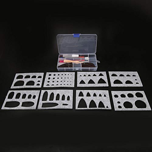 Pokerty Needle Felting Kit, DIY Non-Woven Fabric Needle Felting Template Mold Handcraft Making Tool Accessories Needle Felt Kit
