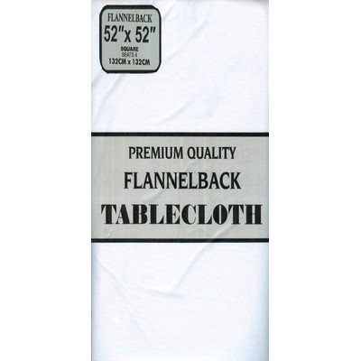 Carnation Home Fashions Vinyl Tablecloth with Polyester Flannel Backing