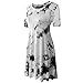 Zero City Women's Short Sleeve Casual Tie Dye Cotton Swing Tunic T-shirt Dresses Large Ze2010_black