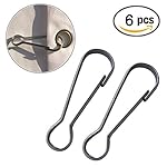 Huouo 6 Pcs 2 Inches Flag Pole Snap Clip Hooks Stainless Steel Flagpole Attachment