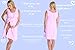 Baby Be Mine Labor and Delivery Gown for Hospital – 3-in-1 Labor/Delivery/Nursing Gown – Maternity Sleepwear(S/M, Pink Polka Dot)