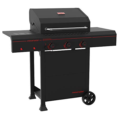 Megamaster 720-0804 Propane Gas Grill, Black