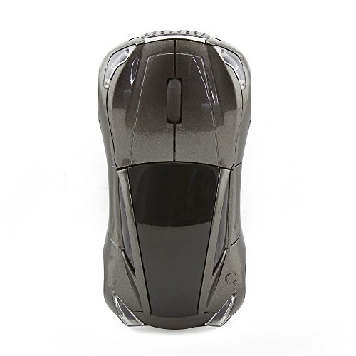 CHUYI Wireless Sport Car Mouse Optical Mouse Mice Ergonomic Design for Computer Laptop Gray Christmas Gift - Thumbnail 6