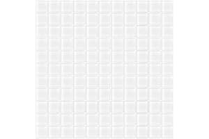 TILECLUB Glass 1x1 Mosaic 0.97 sq ft/Piece Pack of 1,Ice White Matte Glass Square Mosaic Tile 1" x 1" –Backsplash, Bathroom, Shower, or Pool - Not Peel & Stick - Water-Resistant Indoor Outdoor Decorative Tile