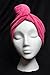 Turbie Twist Microfiber Super Absorbent Hair Towel (2 Pack) Pink-White