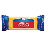 KRAFT CHEESE MEDIUM CHEDDAR CHUNK BAR 8 OZ PACK OF 3