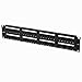 NavePoint 48-Port CAT6 Patch Panel,2U, Black