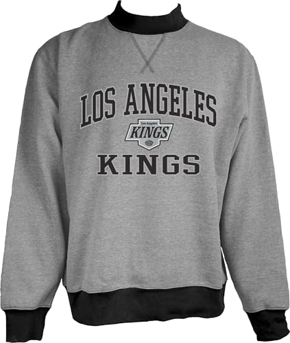 Blue 84 Los Angeles Kings NHL Officially Licensed Mock Crewneck Sweatshirt Twil…