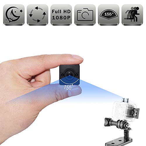 Mini Spy Hidden Camera, HD 1080P Wireless Spy Cameras, 155ΓΒ° Wide Angle Waterproof Action Cam with Loop Recording, Nanny Camera with Night Vision and Motion Detection for Home Security Monitoring Mini Spy Hidden Camera, HD 1080P Wireless Spy Cameras, 155ΓΒ° Wide Angle Waterproof Action Cam with Loop Recording, Nanny Camera with Night Vision and Motion Detection for Home Security Monitoring