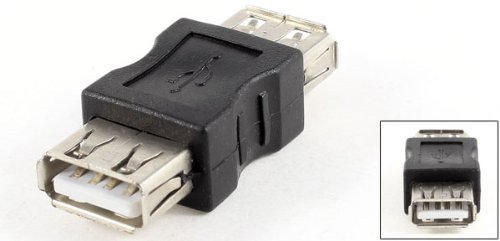 uxcell USB 2.0 Type A Female to Female F/F Connector Adapter Black