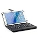 eTopxizu Keyboard Case for 7-8 Inch Universal Tablet,2-in-1 Wireless Detachable Removable Bluetooth Keyboard Leather Travel Windows Android iOS Carrying Cases Cover Holder Folio+Stand(Black)