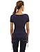 PattyBoutik Mama Cowl Neck Drawstring Sides Maternity Tunic Top (Dark Blue, Navy M)