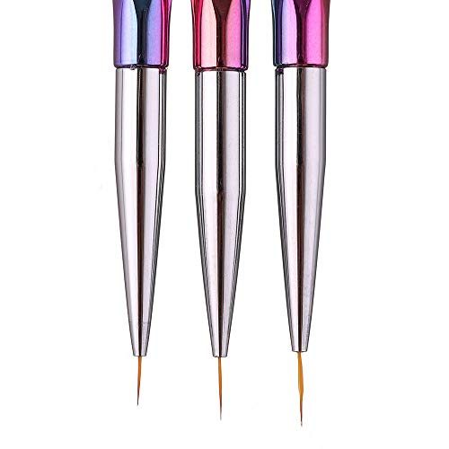 Redvive Top 3pcs Small Pen Hook Painting Line Nail Pens Pull Pen Paint