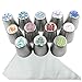 Russian Icing Piping Tips Christmas Set Cakes Cupcakes Cookies Decor, 62Pcs Pastry Baking Tools Set Icing Frosting Nozzles 12 Design, Disposable Bags 50Pcs
