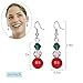 Zhenhui Christmas Earrings for Women Handcrafted Clear Crystal Tree,White Snowman and Red Beads Multicolored Glass Dangle Earrings,Best Christmas Holiday,Valentine's Day Jewelry Gifts