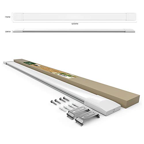 Anten LED Feuchtraumleuchte Flache (3CM Höhe) 60CM 18W Neutralweiß 4000K, Led Röhre Reihenschaltung Werkstattlampe IP65… – Bild 6