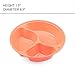 Glotoch 39 Ounce BPA Free Plastic Meal Prep Containers with Lids, 3 Compartment Lunch Box & Round Food Containers, Microwave & Freezer & Dishwasher Safe Containers & Bento Boxes, Orange, 10 Count