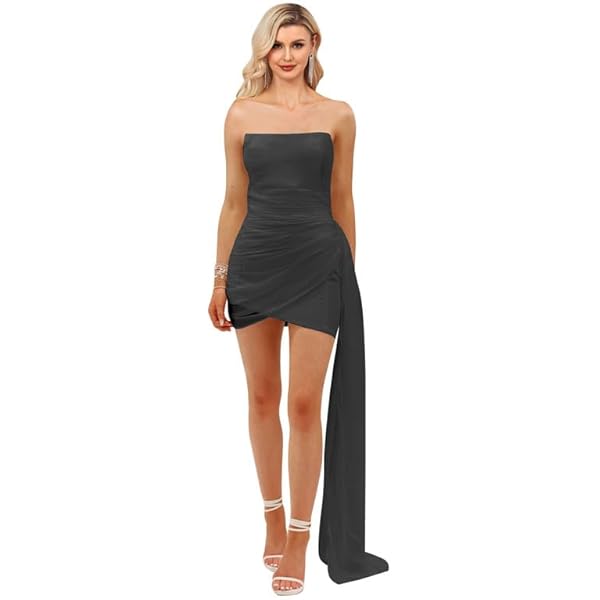 nicole miller black strapless dress Nicole Miller Strapless Lips Dress main image 1