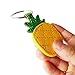 Cute Keyring, Pineapple Keychain Handmade Leather Keychain Bag Charm Car Cell Phone Decor Ornament, Gifts for Her (Yellow)