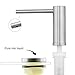 seafulee Sink Soap Dispenser Solid Heavy Modern Stainless Steel Brushed Nickel Deck Mounted Well Built Sturdy Kitchen Sink Countertop Soap Dispenser, Large Capacity 17 OZ Bottle