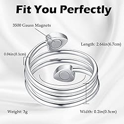Feraco 2PCS Magnetic Copper Rings For Women For