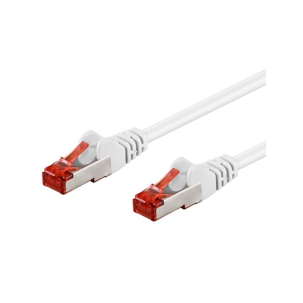 Intellinet Network Patch Cable, Cat6, 2m, White, Copper, S/FTP, LSOH / LSZH, PVC, RJ45, Gold Plated Contacts, Snagless, Booted, Polybag